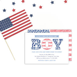 夏リラックス調理共同編ベビーシャワーパーティー 招待状