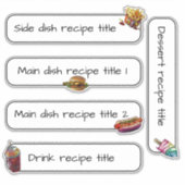 夏レシピ和紙テープ! シール (正面)