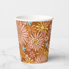 夏レトロ花柄紙カップ 紙コップ