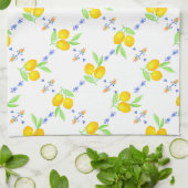 夏レモンのキッチンタオル茶タオル キッチンタオル (折り畳み)