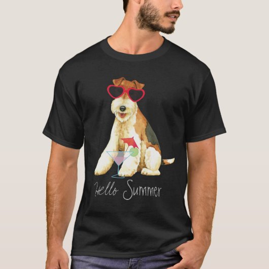 夏ワイヤーフォックステリア犬 Tシャツ (正面)