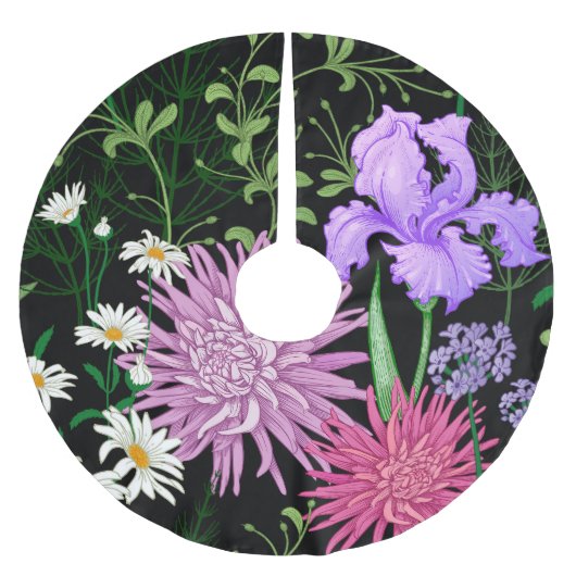 夏ワイルドフラワーシームレススケッチ ブラッシュドポリエステルツリースカート (正面)