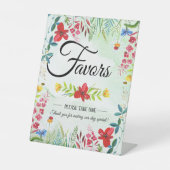 夏ワイルドフラワーズ結婚式の引き出物台座看板 台座サイン (正面)