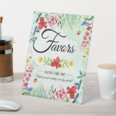 夏ワイルドフラワーズ結婚式の引き出物台座看板 台座サイン (インサイチュ)