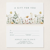 夏ワイルドフラワーフィールドのギフトカード (正面&裏面)