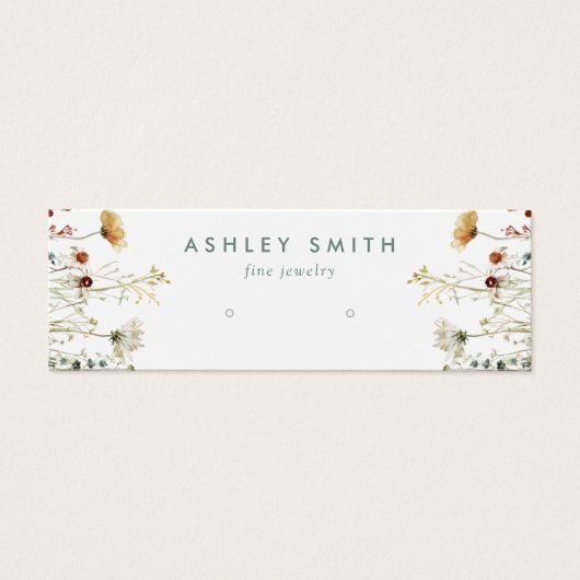 夏ワイルドフラワーフィールドイヤリングディスプレイカード (正面)