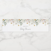 夏ワイルドフラワーフィールド赤ちゃんシャワー ペットボトルラベル (シングルラベル)