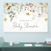 夏ワイルドフラワーフィールド赤ちゃんシャワー 横断幕 (トレードショー)