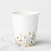 夏ワイルドフラワーフィールド赤ちゃんシャワー 紙コップ (正面)
