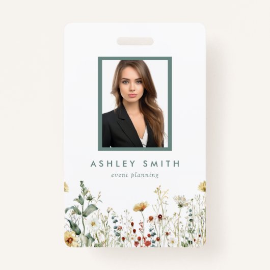 夏ワイルドフラワーフィールドIDバッジ バッジ (正面)