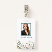 夏ワイルドフラワーフィールドIDバッジ バッジ (正面クリップ)