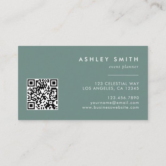 夏ワイルドフラワーフィールドQRコード 名刺 (裏面)