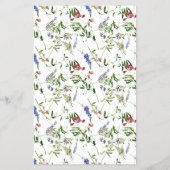 夏ワイルドフラワーベビーシャワー絵文字ゲーム チラシ (裏面)