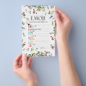 夏ワイルドフラワーベビーシャワー絵文字ゲーム チラシ (ハンドル)