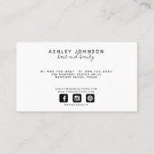 夏ワイルドフラワーボタニカルスクリプト名刺 名刺 (裏面)