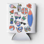 夏休おもしろいみビーチ愛好家 缶クーラー (正面)