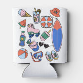 夏休おもしろいみビーチ愛好家 缶クーラー (裏面)