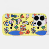 夏休おもしろいみビーチ愛好家 Case-Mate iPhoneケース (裏面 (横))