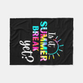 夏休みか先生評価1 フリースブランケット (正面(横))