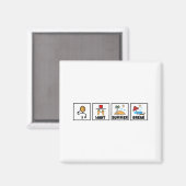 夏休みが待ち遠しい教師の最後の日の学校生活1 マグネット (正面/裏面)