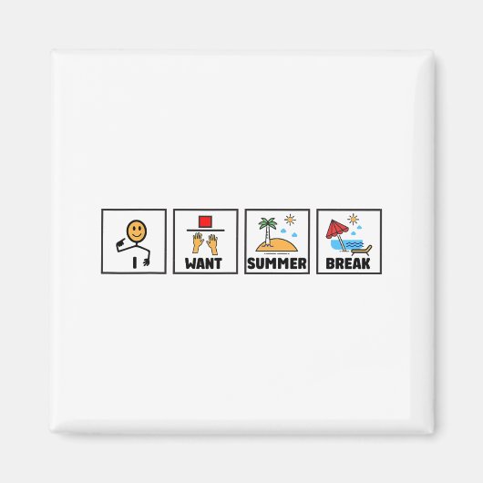 夏休みが待ち遠しい教師の最後の日の学校生活1 マグネット (正面)