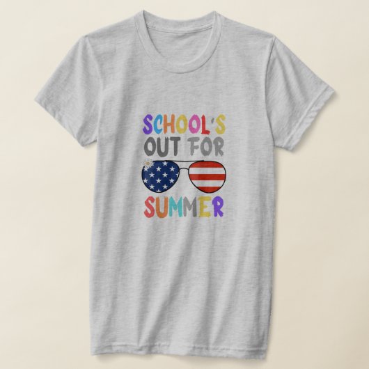 夏休みだよ 学校はおしまい Tシャツ (レイダウン)