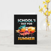 夏休みだ！学校最後の日 カード (黄色い花)