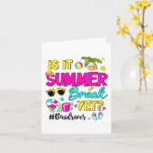 夏休みなのにバスの運転手が学校の最終日 カード (黄色い花)