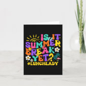 夏休みなのに学校の最後の日のランチレディ カード (正面)