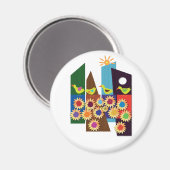 夏休みに4羽のアヒル マグネット (正面/裏面)