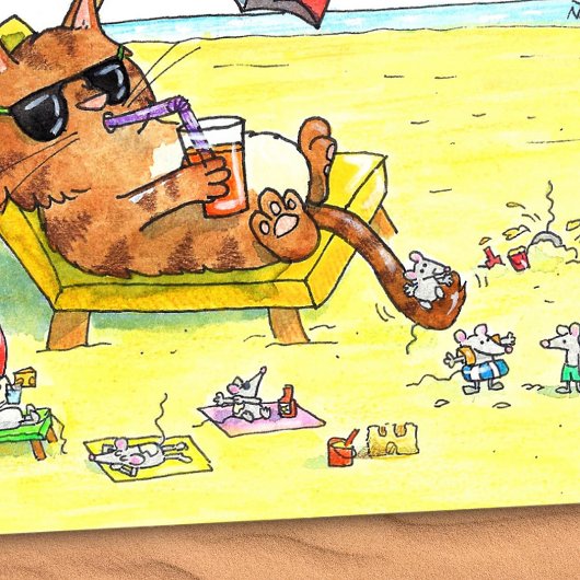 夏休みのねこ ポストカード