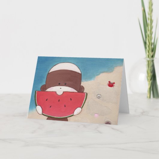 夏休みの挨拶状 カード (正面)