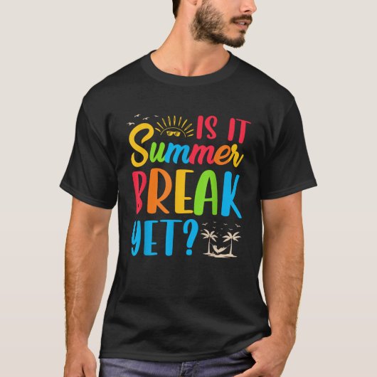 夏休みはまだ先生年度末先生 Tシャツ (正面)
