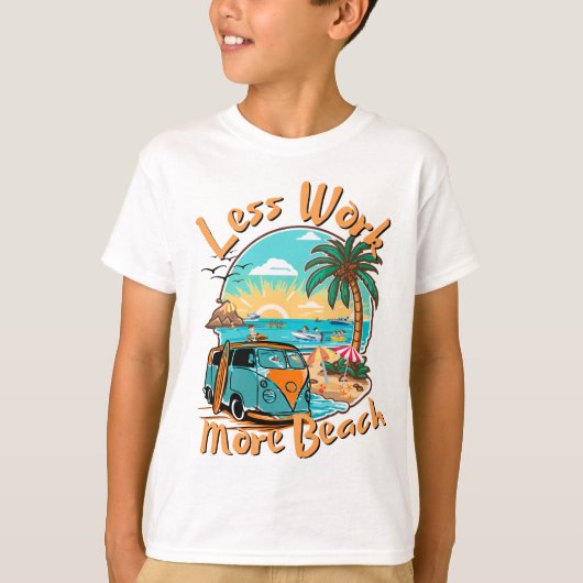 夏休みはビーチでリラックス Tシャツ (正面)