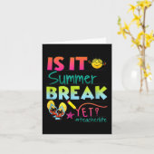 夏休みまだかな？教師感謝週間1 カード (黄色い花)