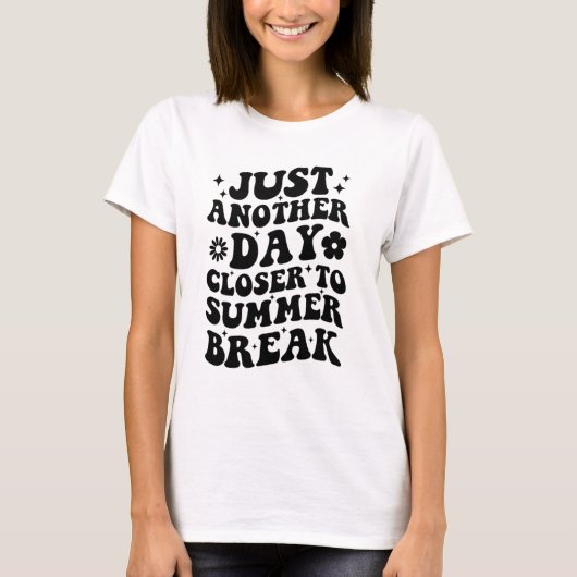 夏休みまであと少し 面白い紅茶 Tシャツ (正面)