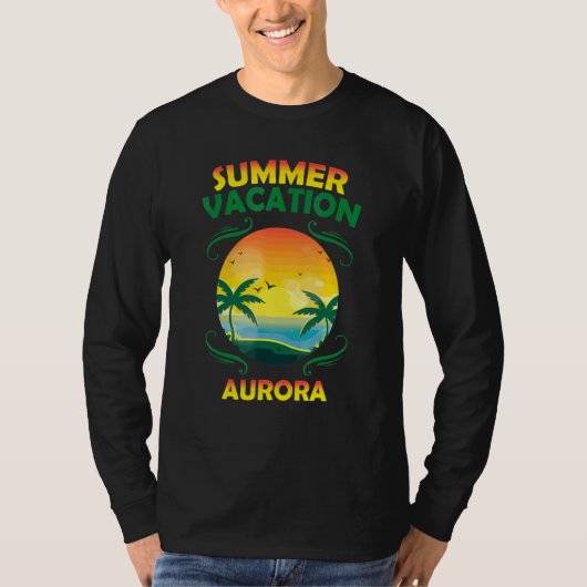 夏休みオーロラ Tシャツ (正面)