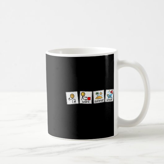 夏休みスタイルビジュアルアイコンT コーヒーマグカップ (右)