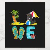 夏休みニューファンドランド | Love newfoundland ワインラベル (シングルラベル)