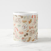 夏休みパターン ジャンボコーヒーマグカップ (正面)