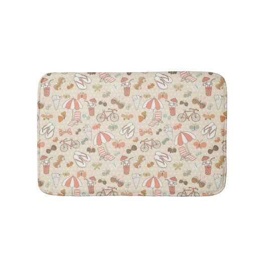 夏休みパターン バスマット (正面)