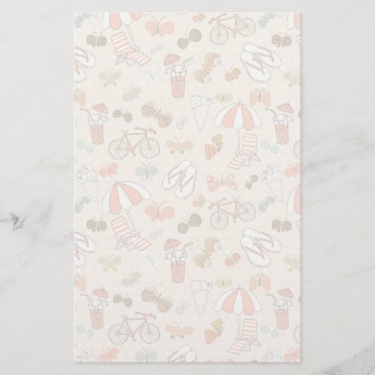 夏休みパターン 便箋 (正面)