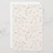 夏休みパターン 便箋 (正面/裏面)