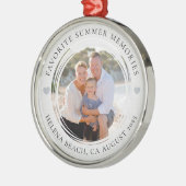 夏休みメモリーズファミリーフォトキープサケ メタルオーナメント (左)