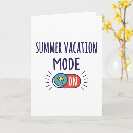 夏休みモードオン カード (黄色い花)