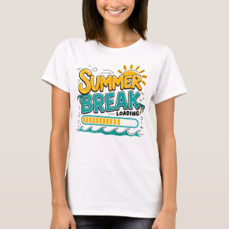 夏休みロード中 楽しいバケーション ビーチ グラフィック Tシャツ