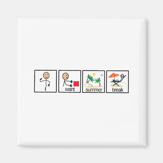 夏休み先生最終日 マグネット (正面)