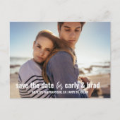 夏休み写真ウェディング日付を保存 ポストカード (正面)