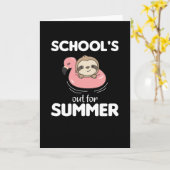 夏休み到来！のんびり動物たち カード (黄色い花)