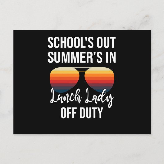 夏休み卒業ランチタイムスクールランチ ポストカード (正面)